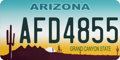 AZ license plate AFD4855