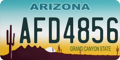 AZ license plate AFD4856