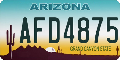 AZ license plate AFD4875