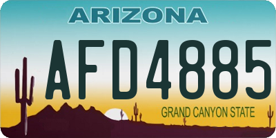 AZ license plate AFD4885