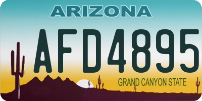 AZ license plate AFD4895