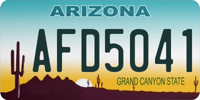 AZ license plate AFD5041