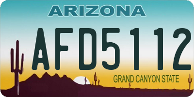 AZ license plate AFD5112