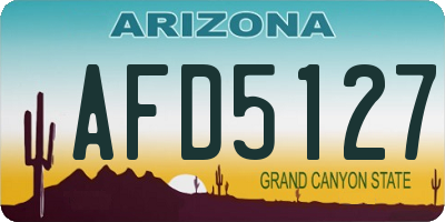 AZ license plate AFD5127