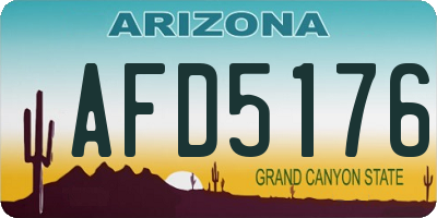 AZ license plate AFD5176