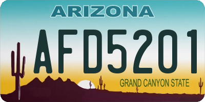AZ license plate AFD5201
