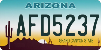 AZ license plate AFD5237