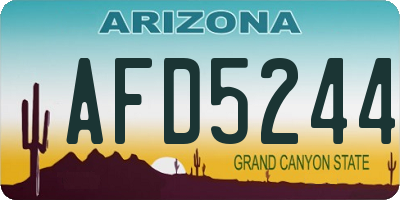 AZ license plate AFD5244