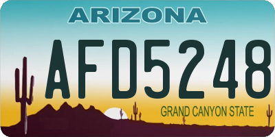 AZ license plate AFD5248