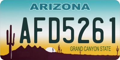 AZ license plate AFD5261