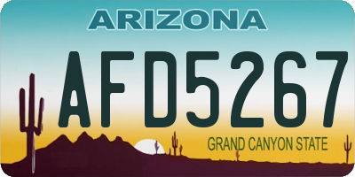 AZ license plate AFD5267