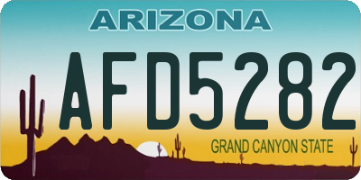 AZ license plate AFD5282