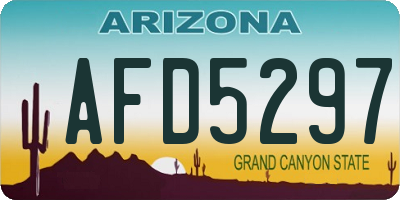 AZ license plate AFD5297
