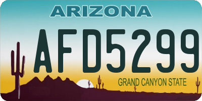 AZ license plate AFD5299