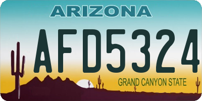 AZ license plate AFD5324