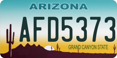 AZ license plate AFD5373