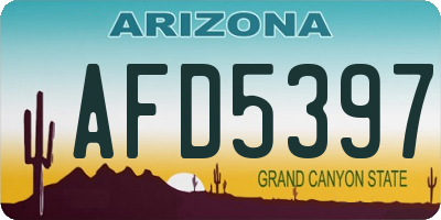 AZ license plate AFD5397
