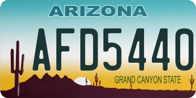 AZ license plate AFD5440