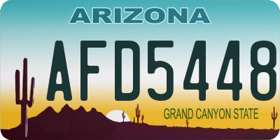 AZ license plate AFD5448