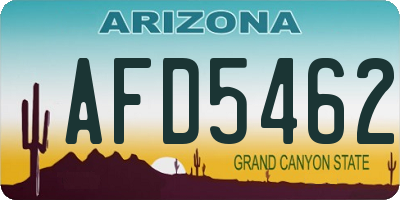 AZ license plate AFD5462