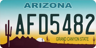 AZ license plate AFD5482
