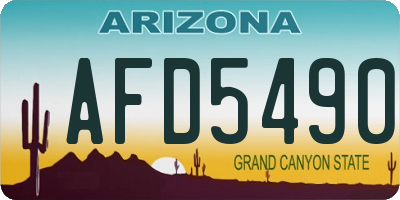 AZ license plate AFD5490