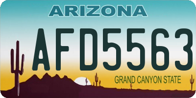 AZ license plate AFD5563