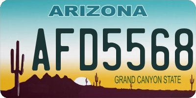 AZ license plate AFD5568