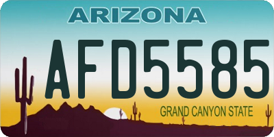 AZ license plate AFD5585