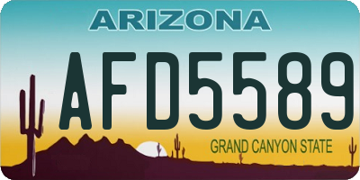 AZ license plate AFD5589