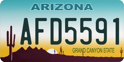 AZ license plate AFD5591