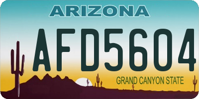 AZ license plate AFD5604