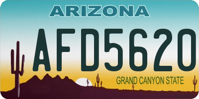 AZ license plate AFD5620