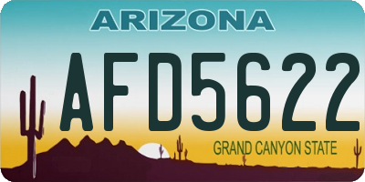 AZ license plate AFD5622