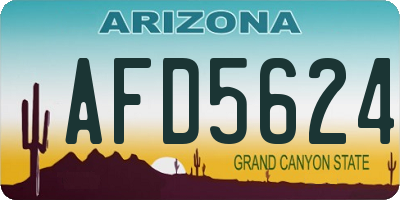 AZ license plate AFD5624