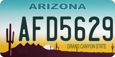AZ license plate AFD5629