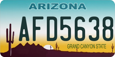 AZ license plate AFD5638