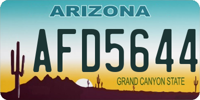 AZ license plate AFD5644
