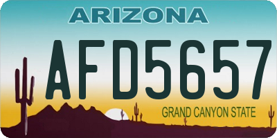 AZ license plate AFD5657