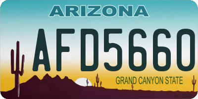 AZ license plate AFD5660