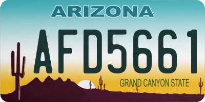 AZ license plate AFD5661
