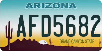 AZ license plate AFD5682