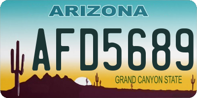 AZ license plate AFD5689