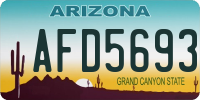AZ license plate AFD5693