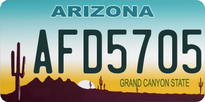 AZ license plate AFD5705