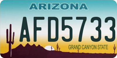 AZ license plate AFD5733