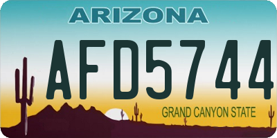 AZ license plate AFD5744