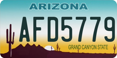 AZ license plate AFD5779