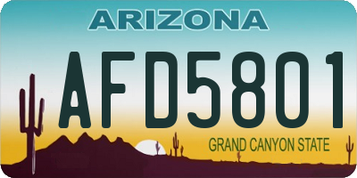 AZ license plate AFD5801
