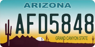 AZ license plate AFD5848